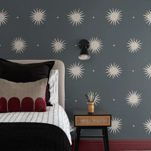 Murale cu model geometric celestial albastru marin