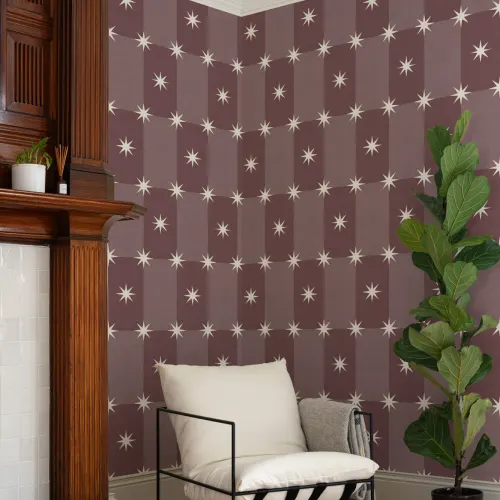 Sterling Pink Retro Checkered Pattern Mural
