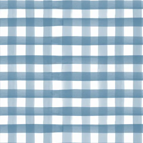 Marineblå akvarel gingham tapet
