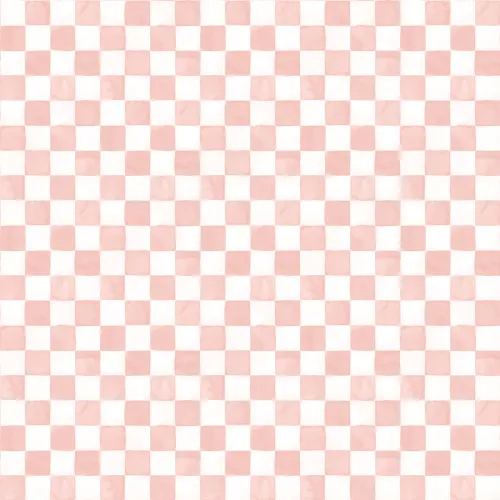 Pink Watercolor Checkered Tile Mural