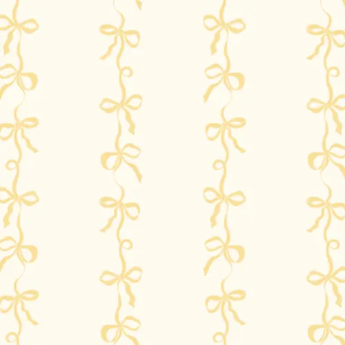 Yellow Ribbon Bow Stripes Mural