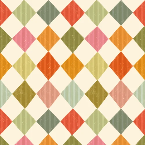 Heldere Multi Stripe Harlekijn Muurschildering