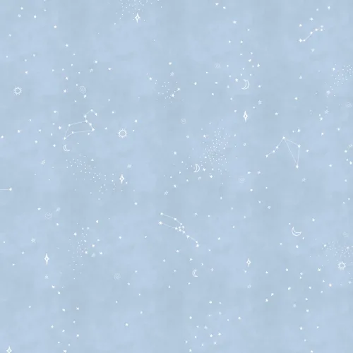 Blå og hvid Zodiac Theme Konstellation Tapetmaleri