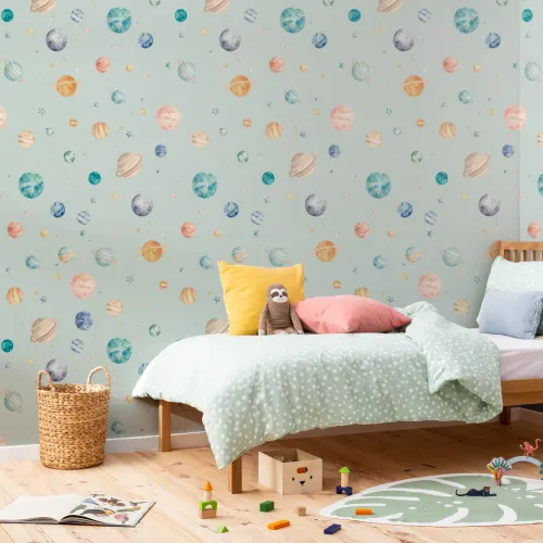 Wonder Blue Celestial Kids' Space Adventure fototapet