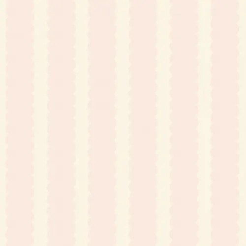 Pastel Pink Scalloped Stripes Wall Mural