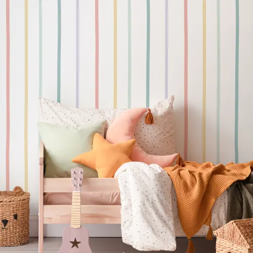 Pastel Rainbow Stripe Wallpaper