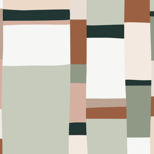 Pastel Colour Block Stripes Wallpaper