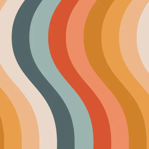 Colorful Wavy Retro Lines Wallpaper