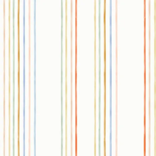 Rainbow Chalk Vertical Stripes Wallpaper Mural