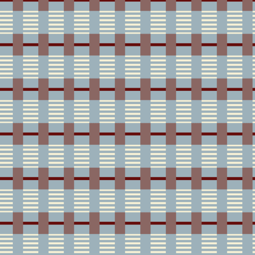 Blue Burgundy Checkered Pattern Contemporary Geometric Mural