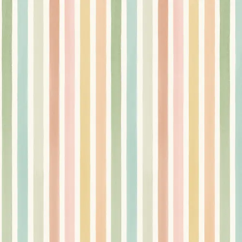 Multicolor Pastel Striped Kids' Pattern Wallpaper Mural