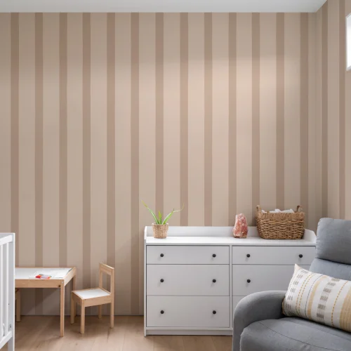Beige stribet moderne fototapet med roligt design