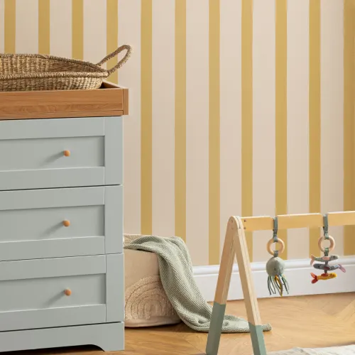 Warm Yellow Striped Pattern Mural For Vibrant Spaces