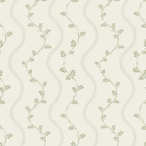 Verde Botanic cu dungi stil Vintage tapet murale