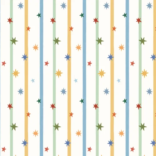 Multicolor Striped Classic Pattern Kids' Mural
