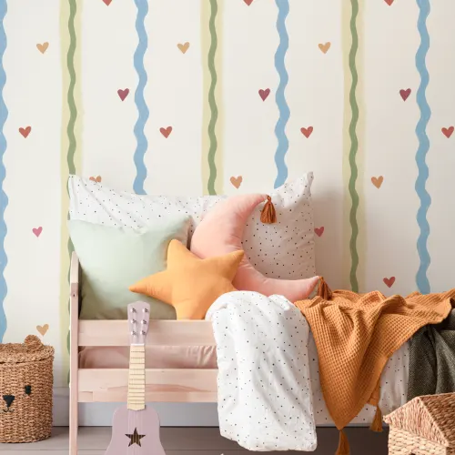 Charming Stripes Classic Cheerful Wall Mural