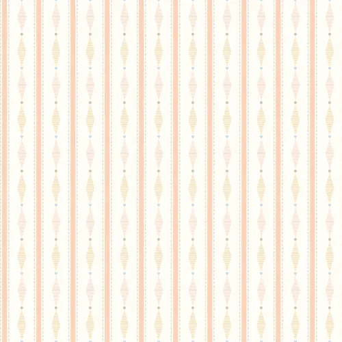 Multicolor Geometric Pastel Stripe Design Kids' Mural