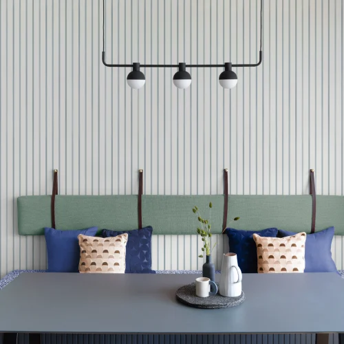 Sailor Blue Striped Pattern Contemporary Mural