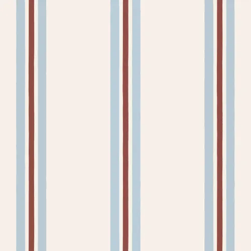 Blue Contrast Pencil Stripes Wallpaper