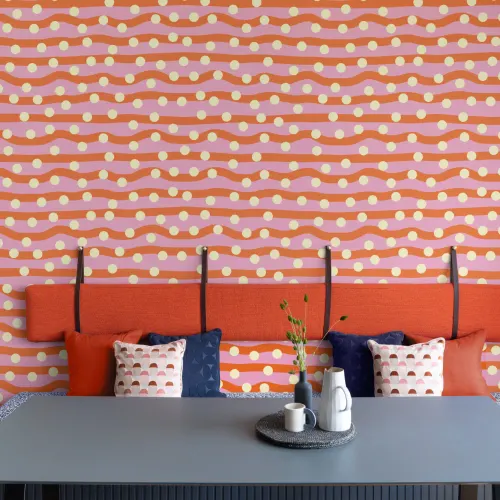 Elizabeth Olwen Polka Pop Red Mural