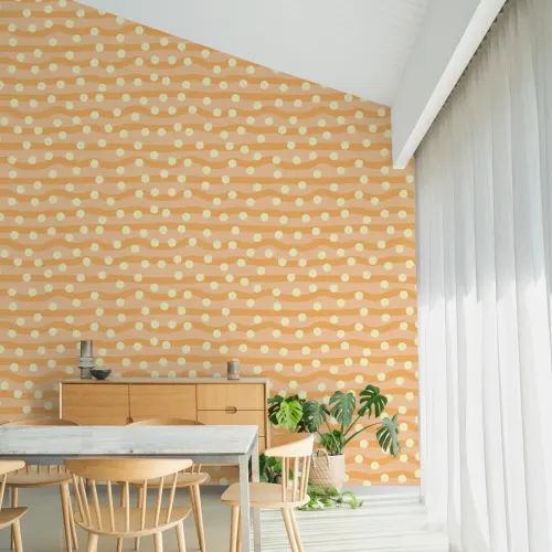Elizabeth Olwen Polka Pop Orange Mural