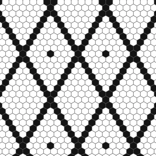 Czarno-biała tapeta z diamentowymi kafelkami
