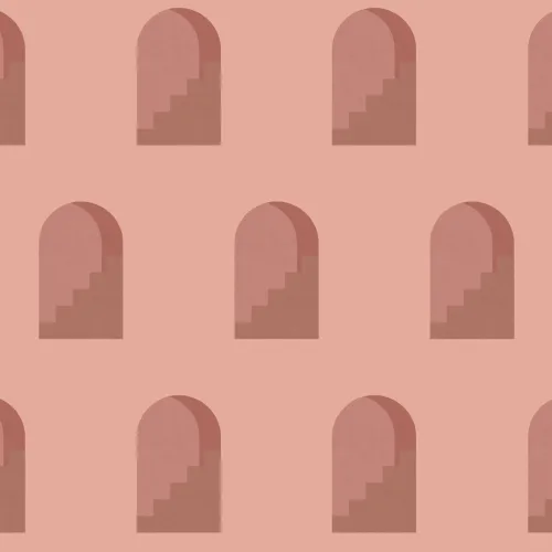 Terracotta Archway Pattern Architectural Design Repeat Pattern Wallpaper