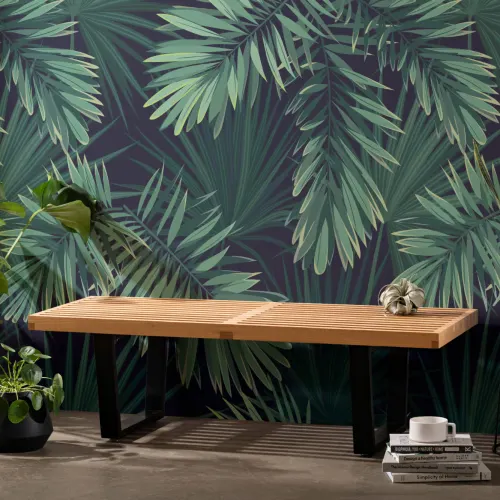 Tropical Green Plant Wallpaper Mural