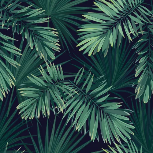 Tropical Green Plant Wallpaper Mural