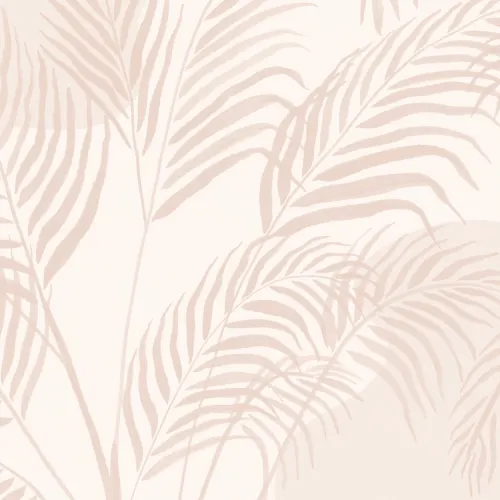 Pink Palm Leaf Inky Tropical Fototapet