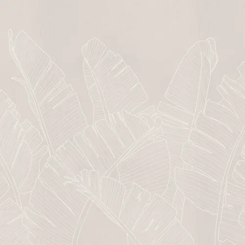 Neutral Pink Large Banana Leaf Wallpaper Mural