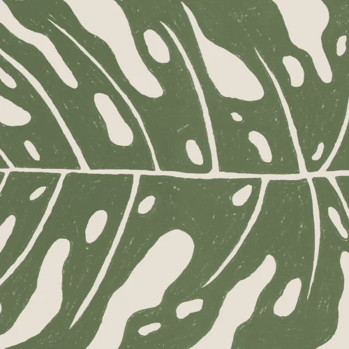Green Giant Monstera Leaf Wallpaper Mural
