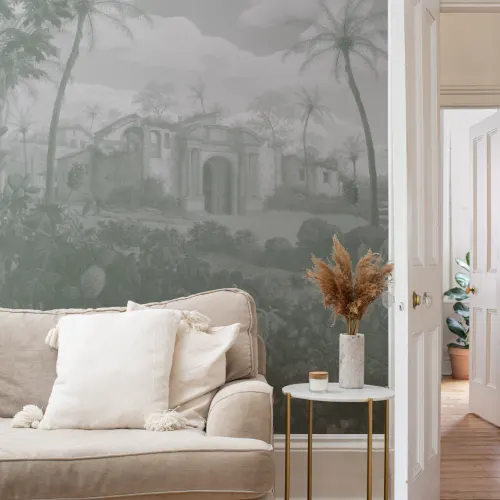Papier peint panoramique vert Frans Post