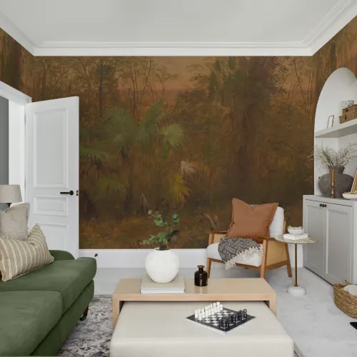 Tropical Jungle Oil Painting Mural