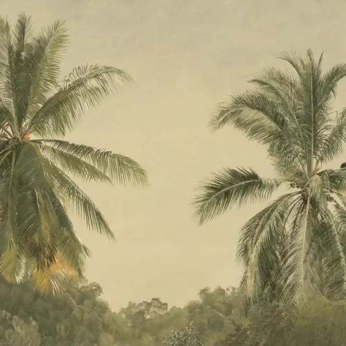 Palmieri tropicali pictură în ulei murale