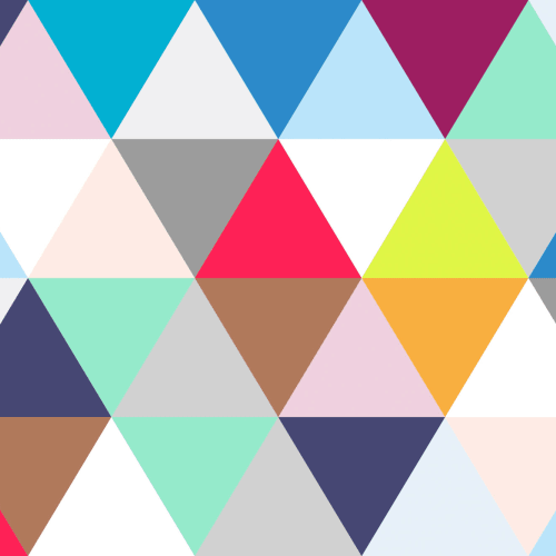 Multi-Colored Triangles Geometric Wallpaper Mural