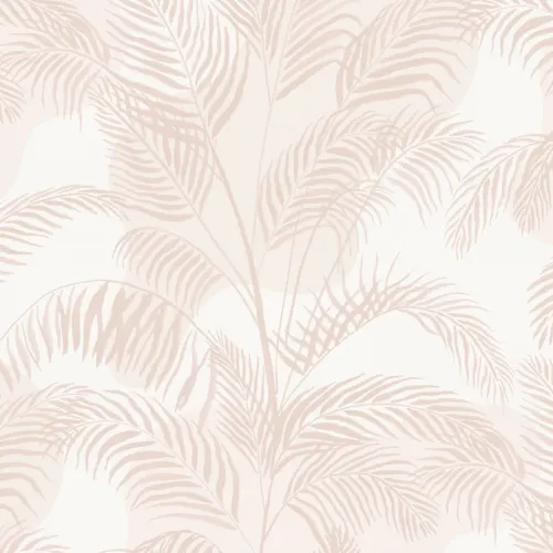 Pastel Pink Inky Tropical Pattern Wallpaper Mural
