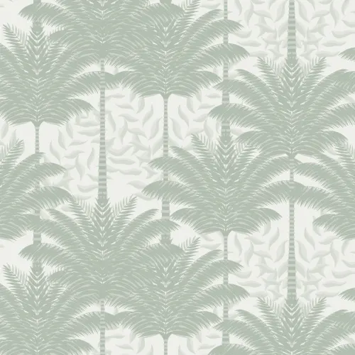 Verde Art Deco Palm Trees Wallpaper Mural