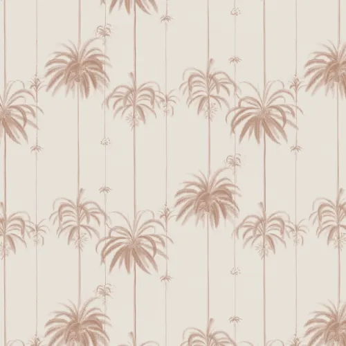 Pink Striped Tropical Palms Wallpaper