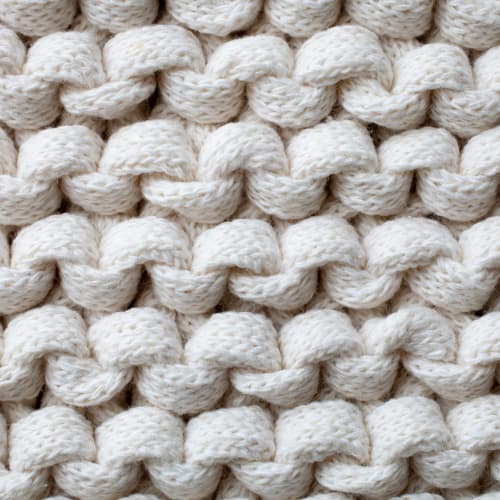 Hvid Chunky Knit tapet vægmaleri
