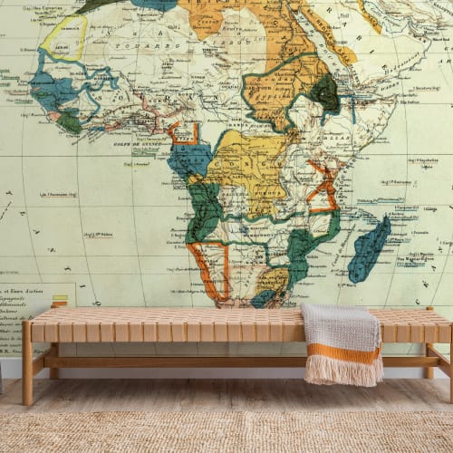 Vintage afrikansk kart fototapet