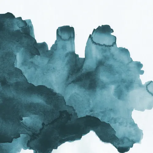 Teal River Watercolor Wallpaper Mural