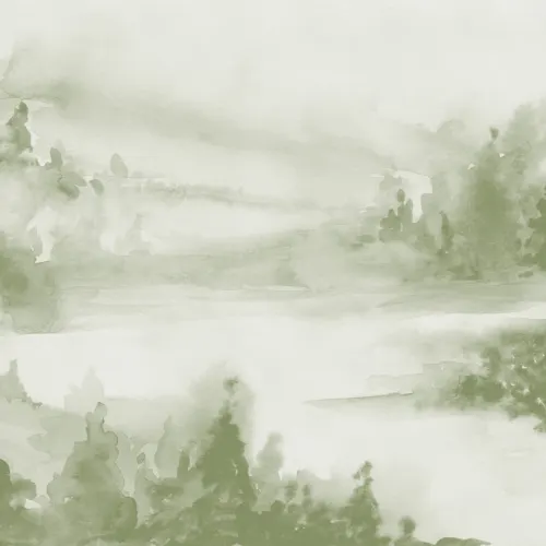 Salbei Aquarell Wald Natur Fototapete