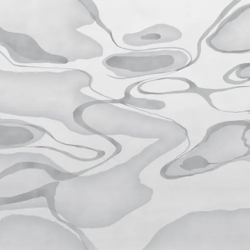 Gray Hand Painted Water Swirl Mural