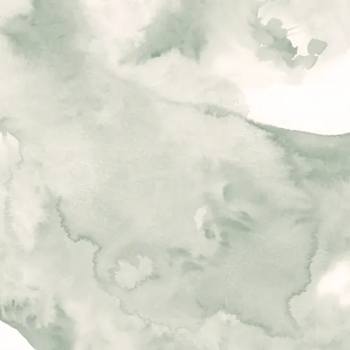 Green Swilling Abstract Watercolor Mural