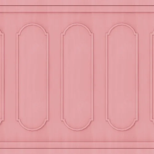 Fototapete Gewölbtes Georgisches Holzpaneel Pink