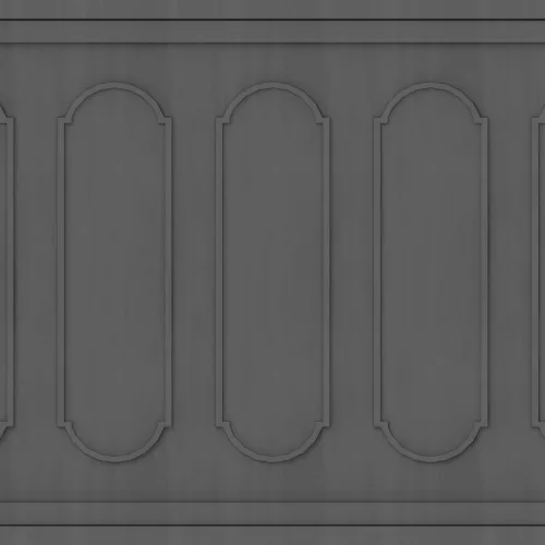 Papier Peint Panoramique Effet Boiserie Motif Arcade Noir