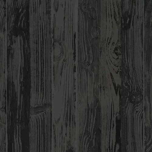 Papel Pintado Imitación Madera Negra y Gris