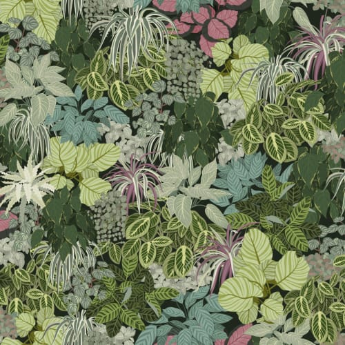 Living Wall Green Plants Pattern Wallpaper - Hovia