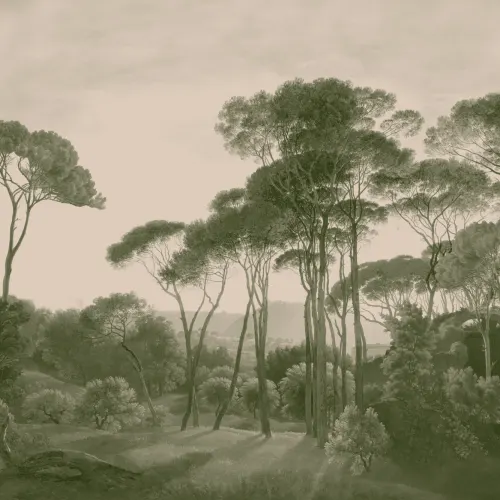Green Tivoli Forest Landscape Painting Mural - Hovia
